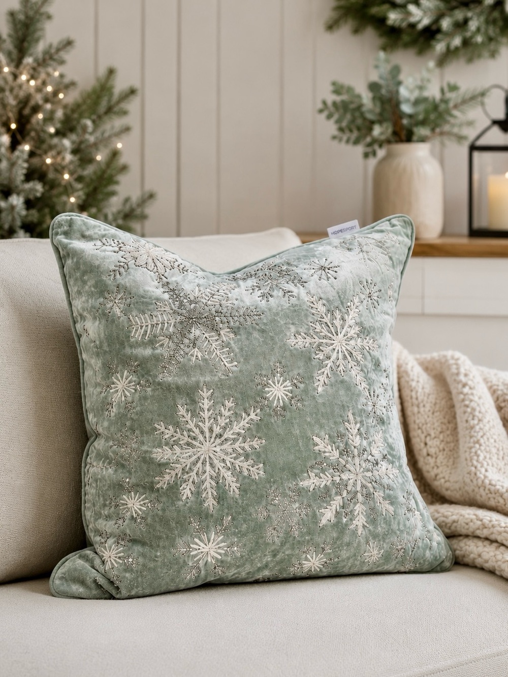 ❄️Sparkling Snowflake ❄️ Gorgeous, soft & plump sparkling ✨ pillow! NWT! - Picture 1 of 16